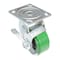 Vestil Polyurethane Swivel With Brake Caster 4 In. Diameter x 2 In. Width 700 lb Green/Black CST-F34-4X2DT-SWB - alternate 11